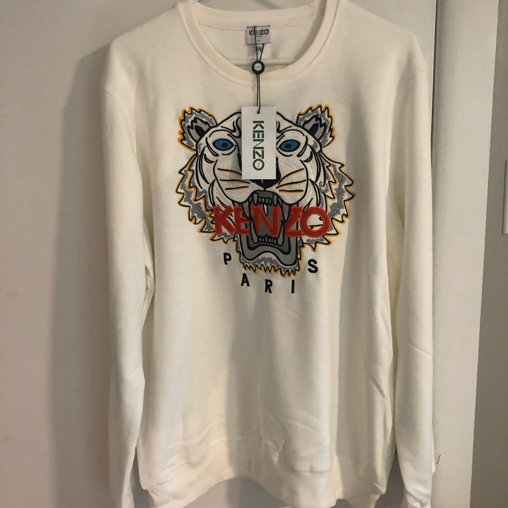 Kenzo White Tiger Crewneck Sweater
